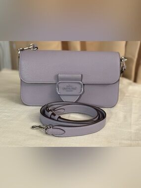 Coach Lavender Leather Crossbody with Detachable Strap